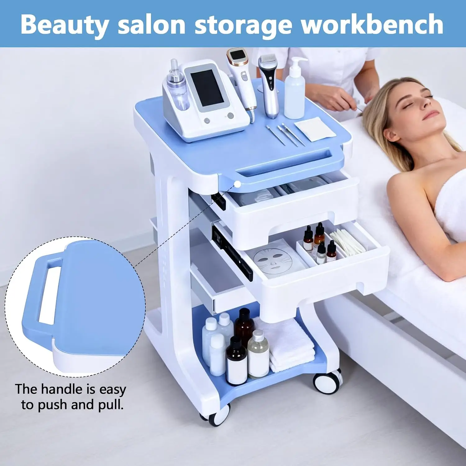 3 Tier Medical Rolling Cart wi - огляд і ціна Medical Lab Ultrasound