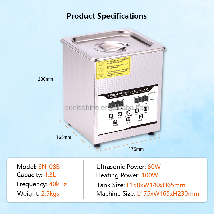 SN-08B 1.3L Electric Ultrasoni - огляд і ціна Medical Lab Ultrasound